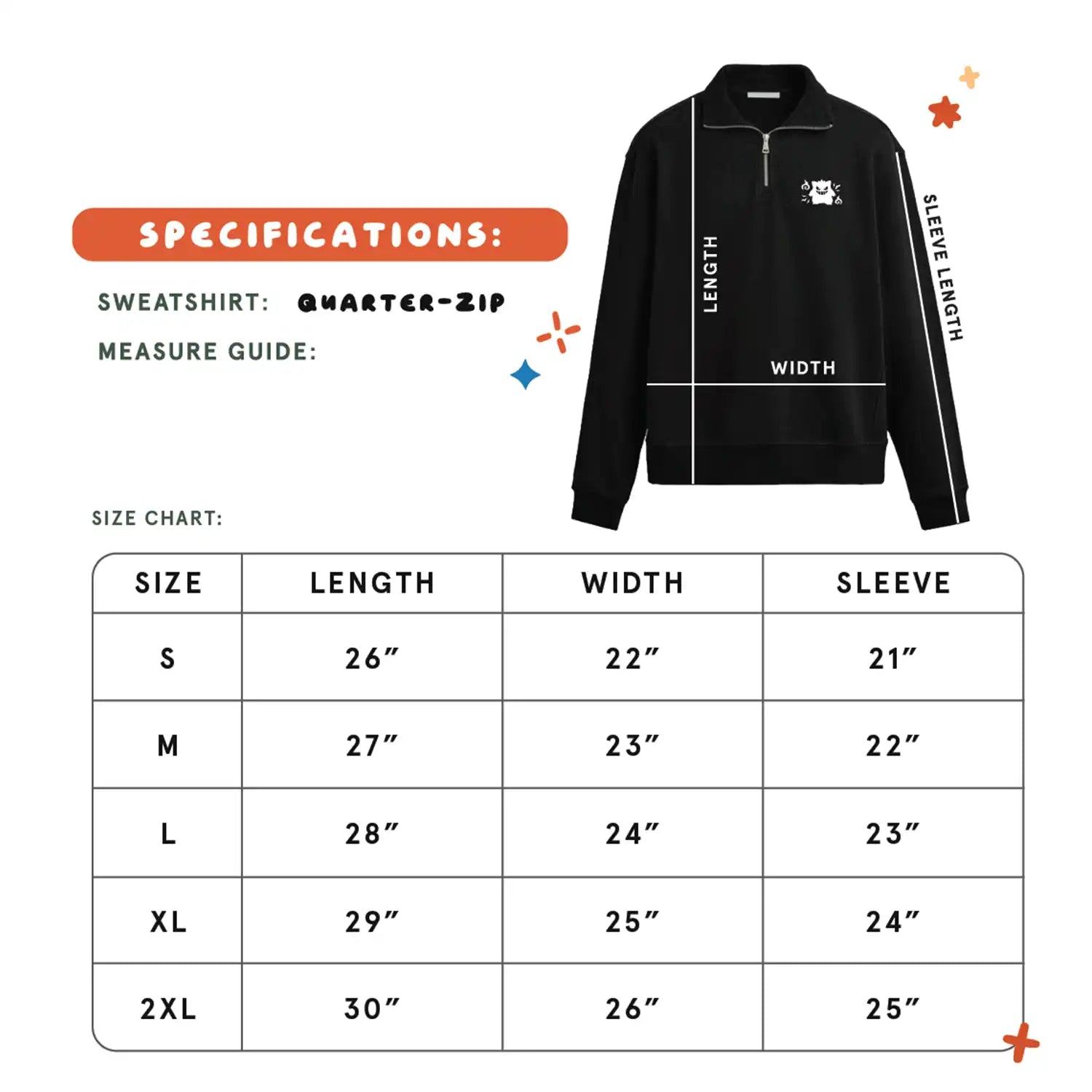 Gengar Quarter-zip Sweatshirt