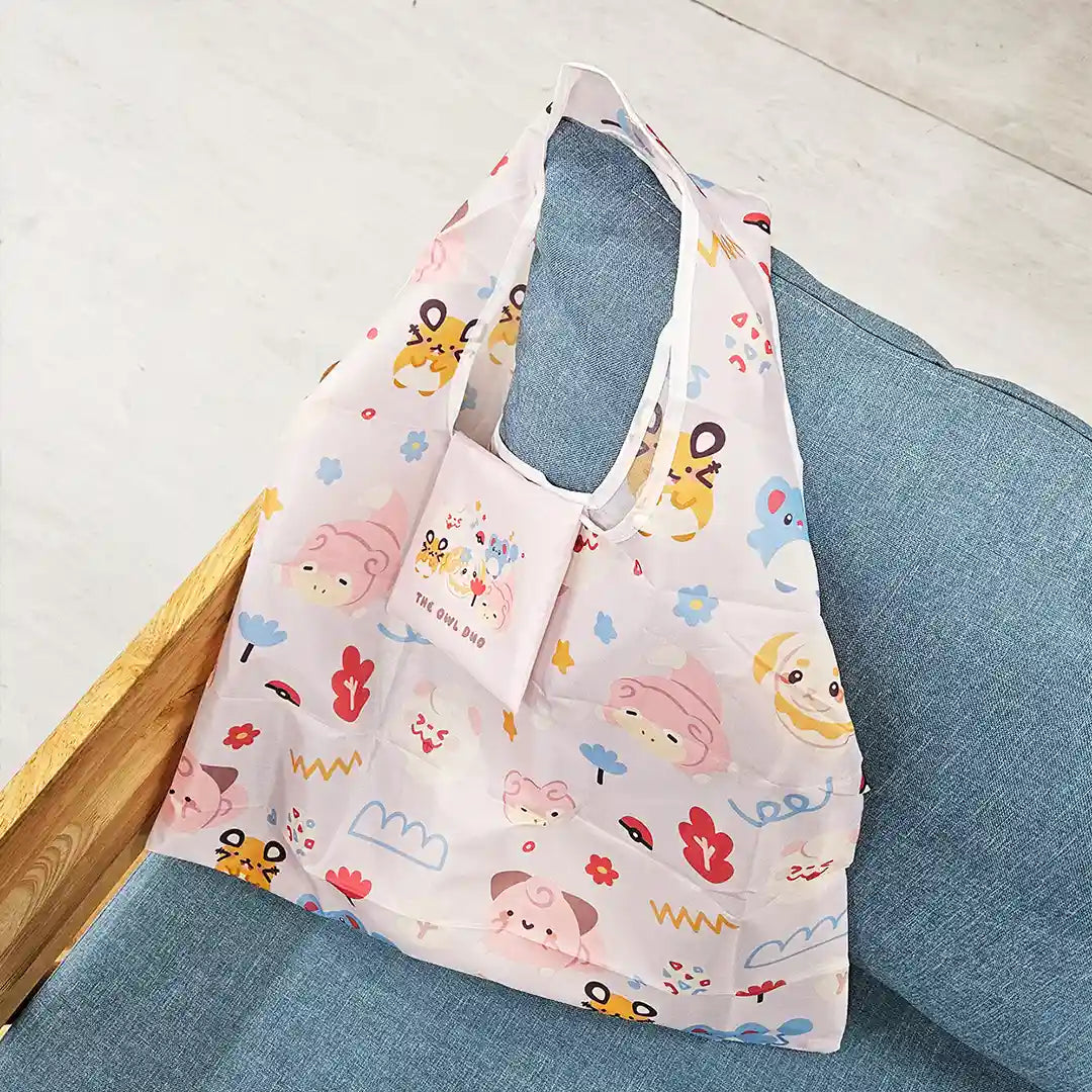 Pokemon Ghost, Fairy + Water Type Foldable Eco Bag