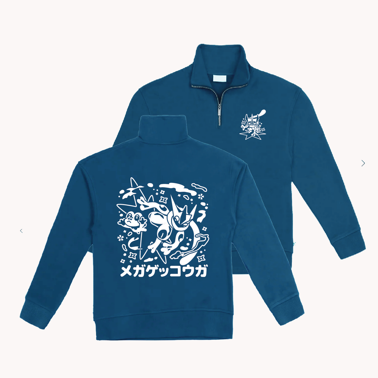 [PRE-ORDER] Mega Greninja Quarter-zip Sweatshirt