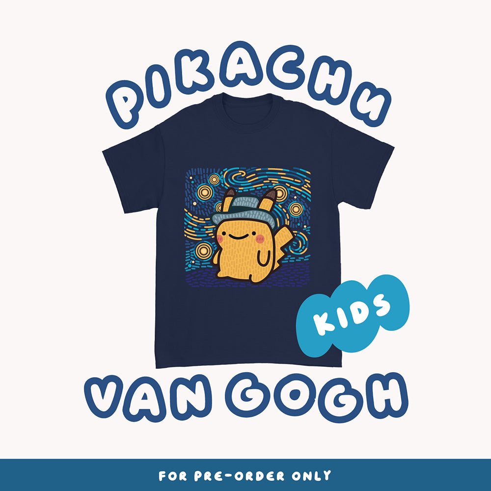 [PREORDER] Pikachu Van Gogh Kid's Shirt