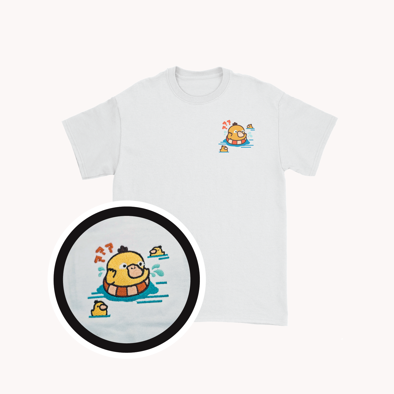 Psyduck Embroidered Shirt