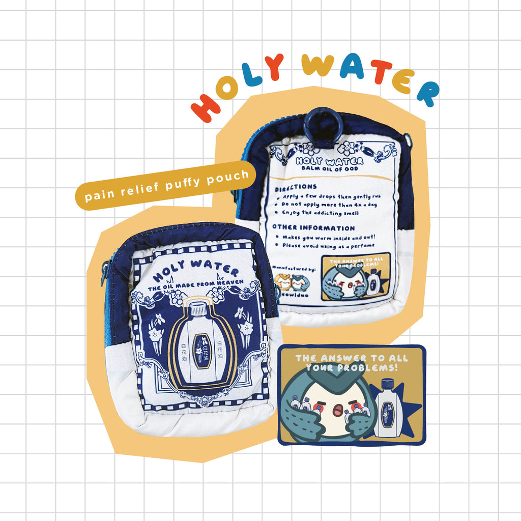 Pain Relief Puffy Pouch (Holy Water, Life Pas, Adulting Balm)