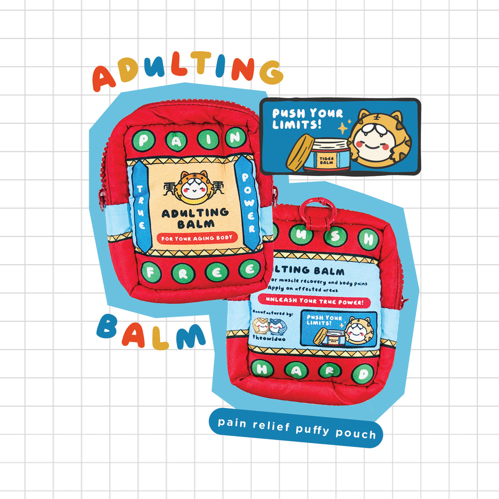 Pain Relief Puffy Pouch (Holy Water, Life Pas, Adulting Balm)
