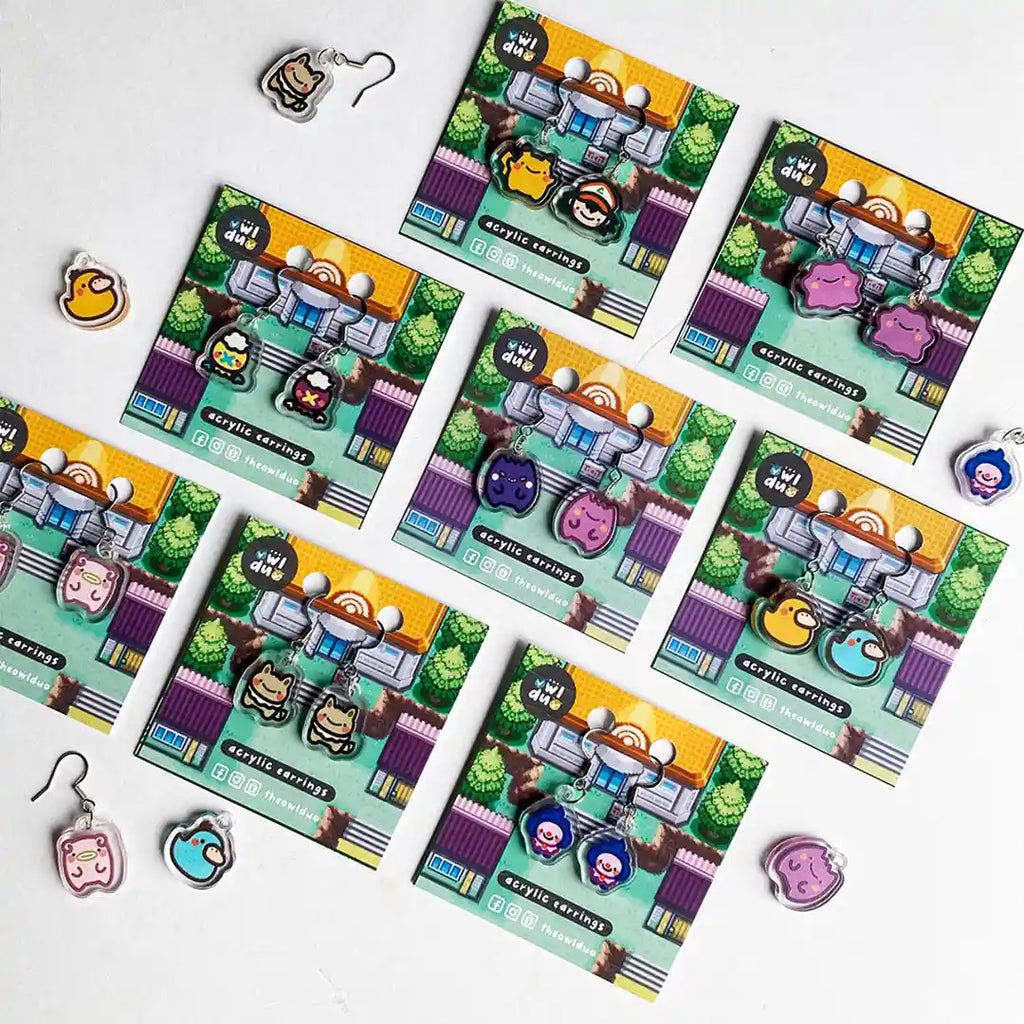 Pokemon Acrylic Earrings