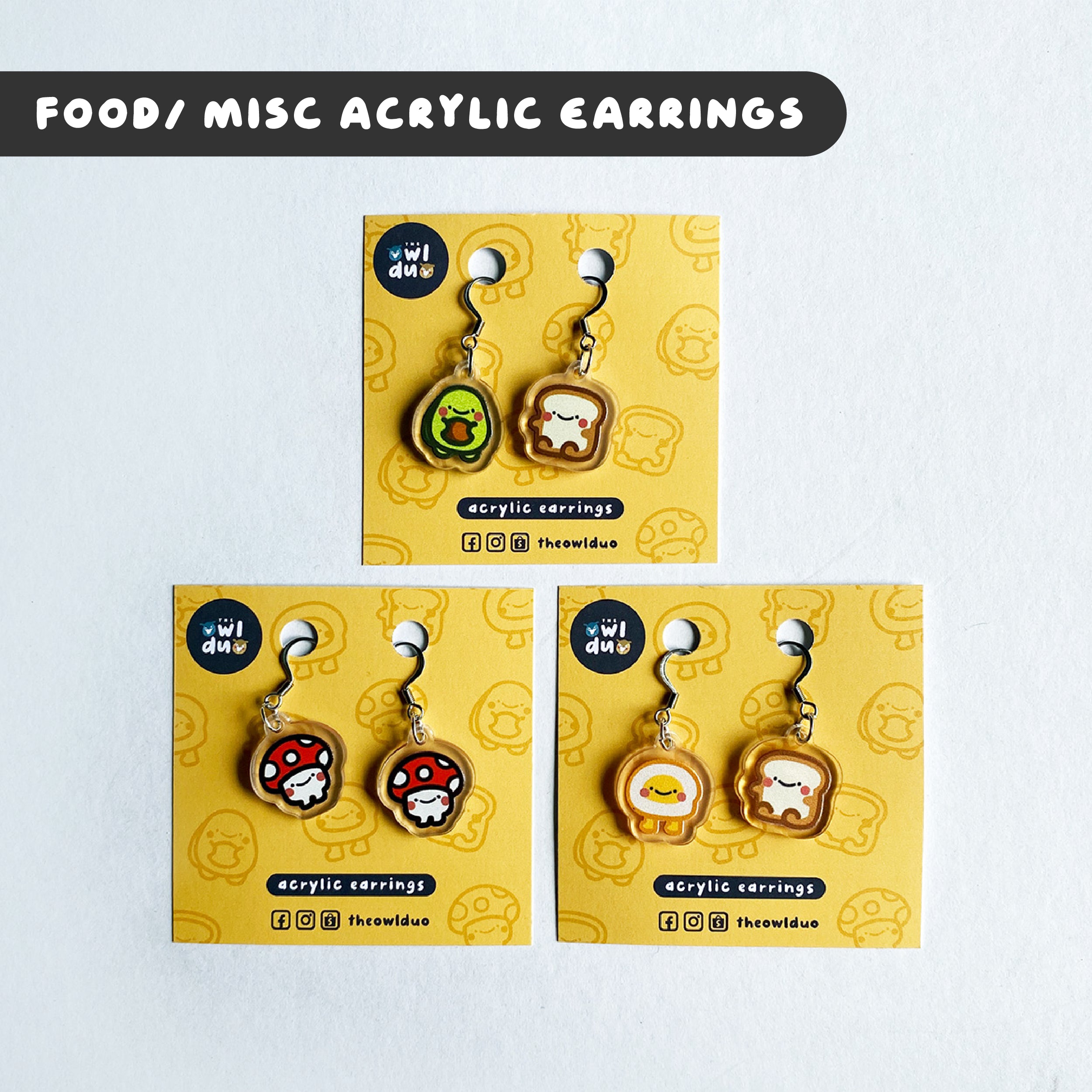Food Acrylic Earrings