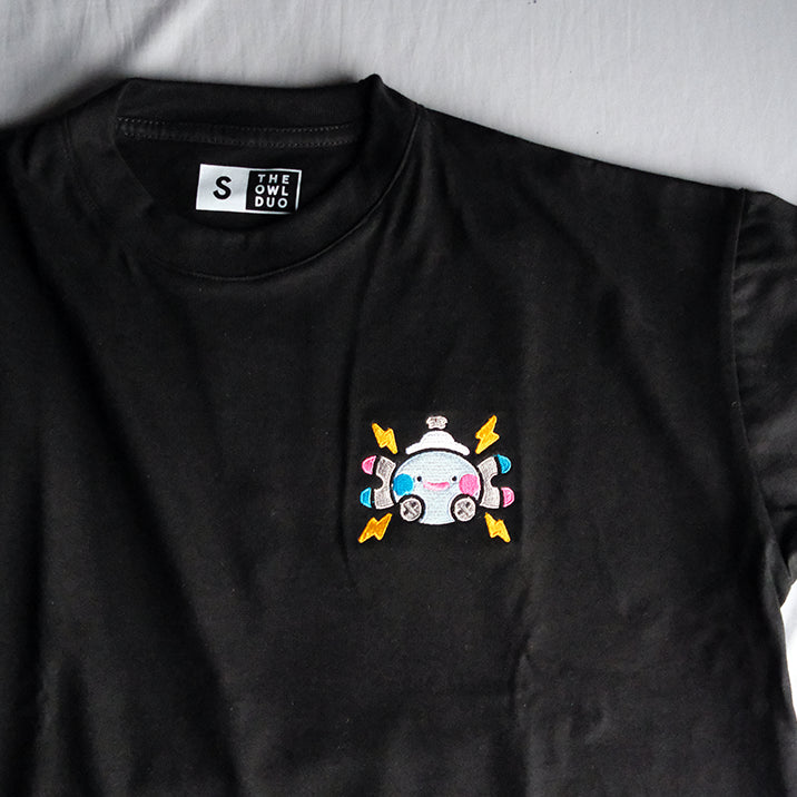 Magnemite Pokopia Embroidered Oversized Boxy Shirt