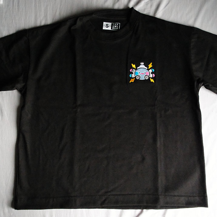 Magnemite Pokopia Embroidered Oversized Boxy Shirt