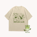 Matcha Club Oversized Boxy Cream Shirt