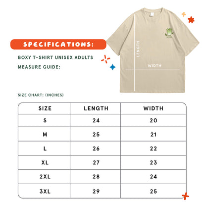 Matcha Club Oversized Boxy Cream Shirt