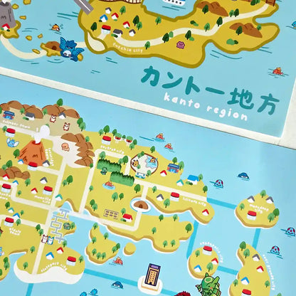 Pokemon Regions Art Print