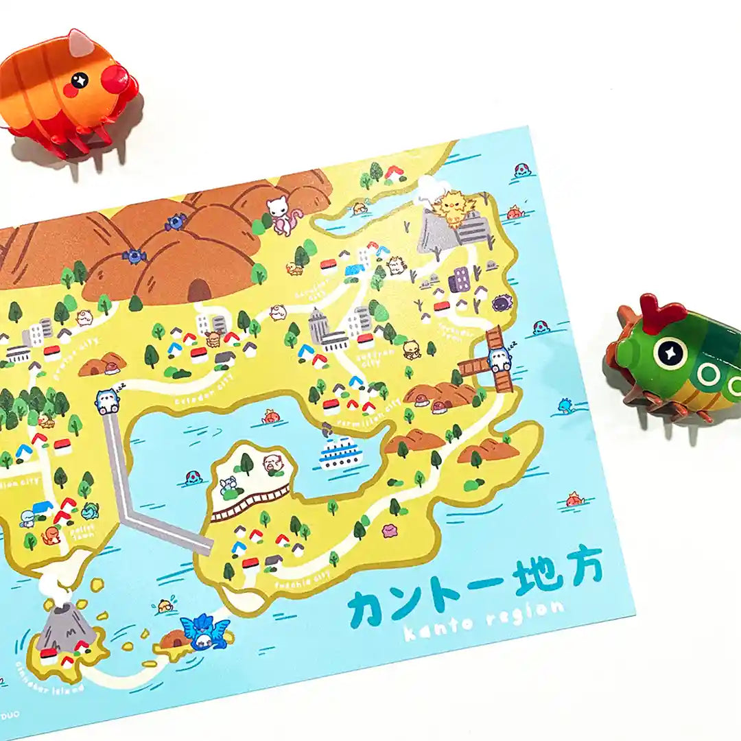 Pokemon Regions Art Print