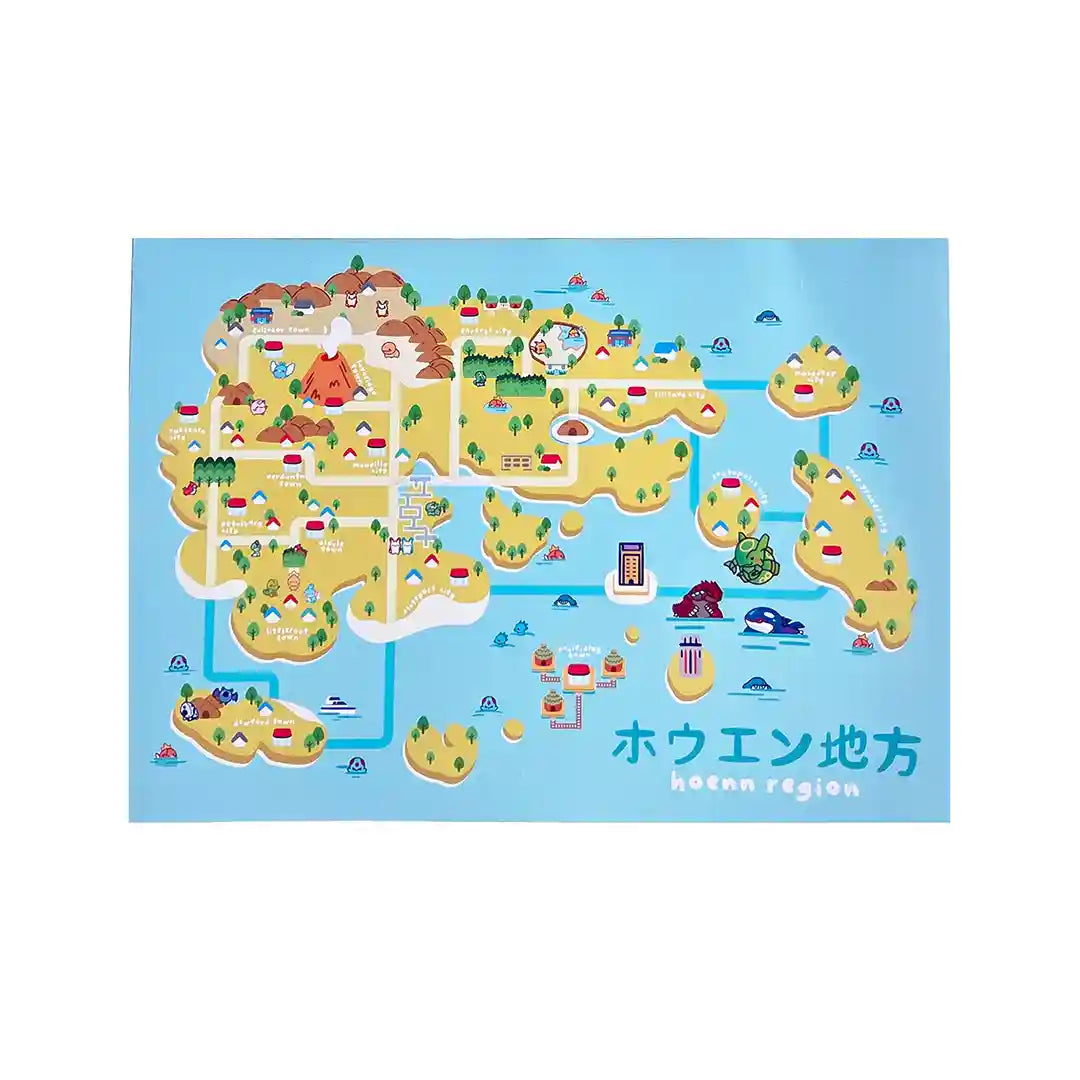 Pokemon Regions Art Print