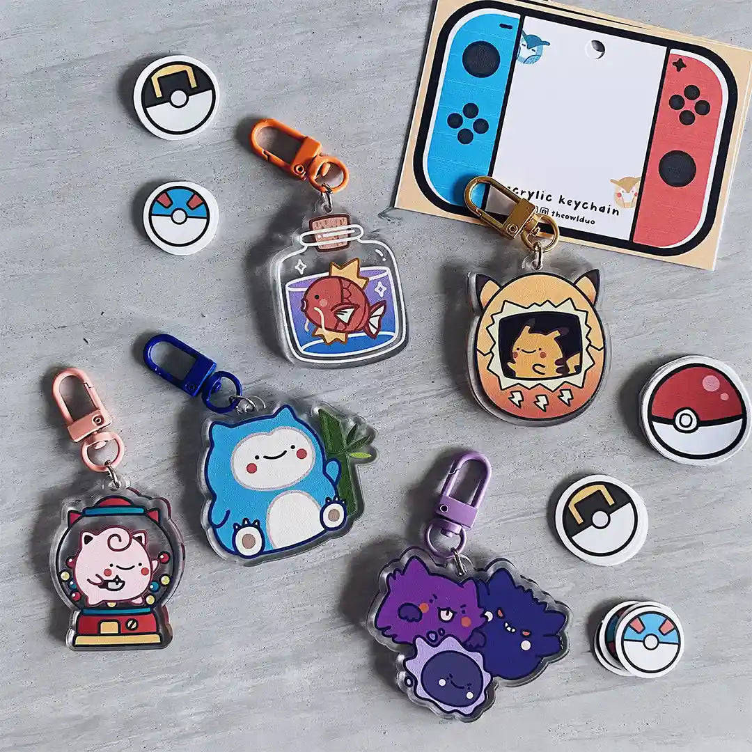 Pokemon Acrylic Keychains