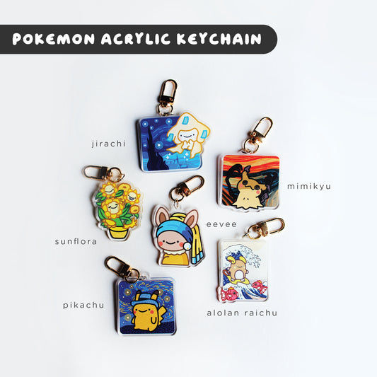 Pokemon x Famous Paintings Acrylic Keychains