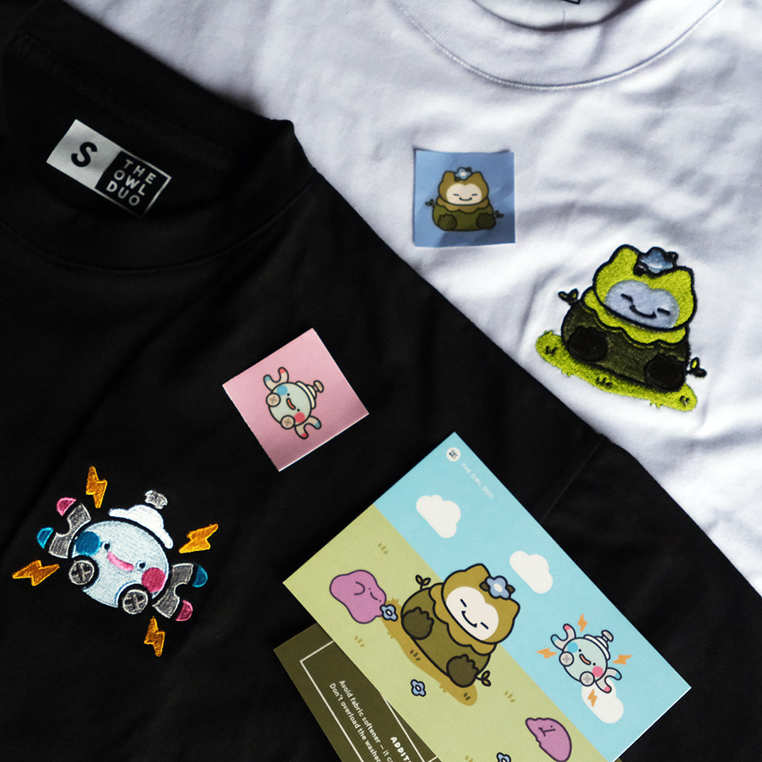 Magnemite Pokopia Embroidered Oversized Boxy Shirt